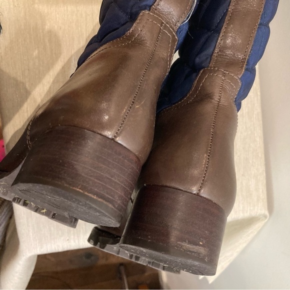 TORY BURCH  Sz 7 Rosalie Equestrian Style Quilted & Leather Riding Vibe Boots - Picture 9 of 12